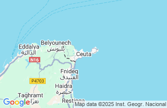 Map of Ceuta